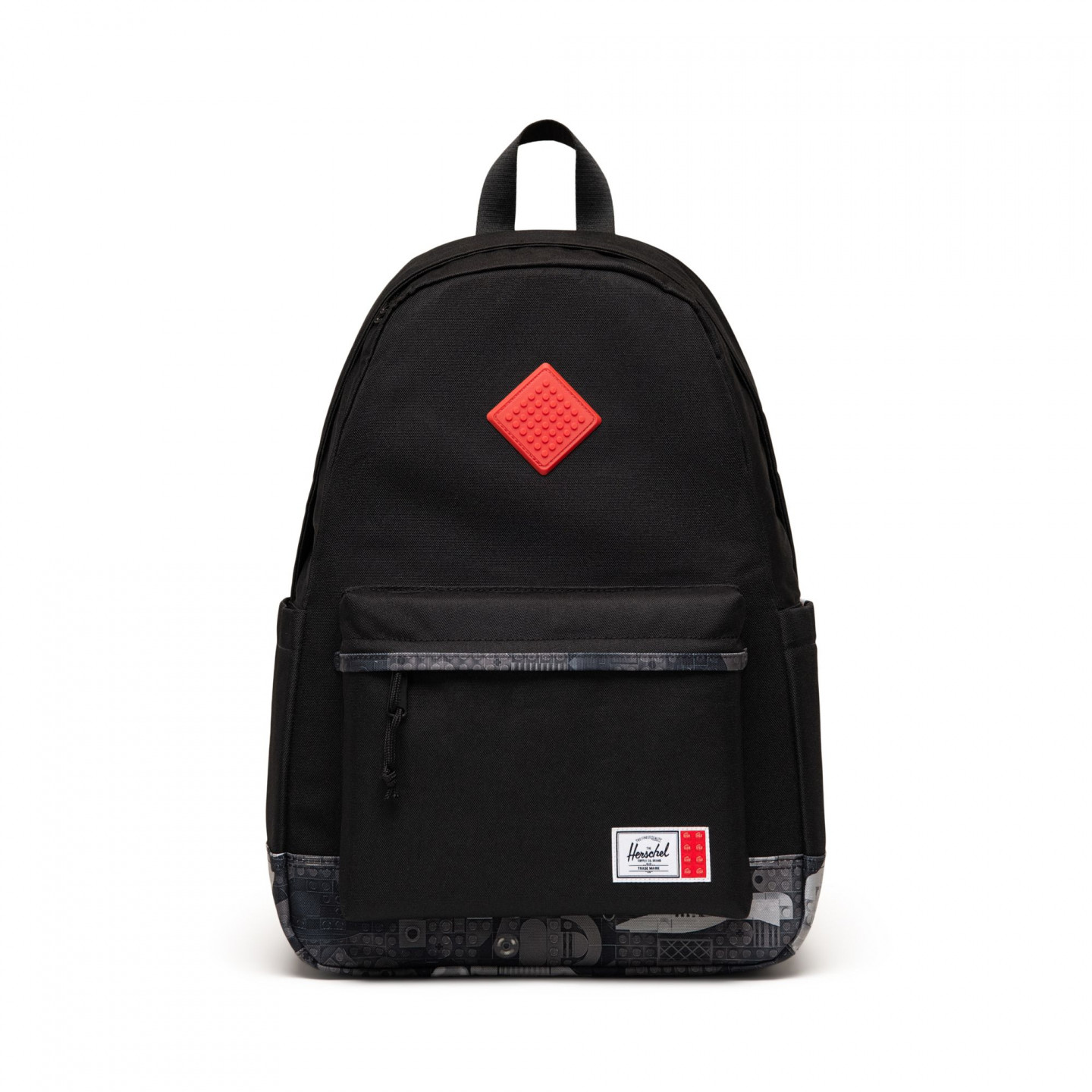 Herschel Heritage rugzak - zwart met abstracte stenen