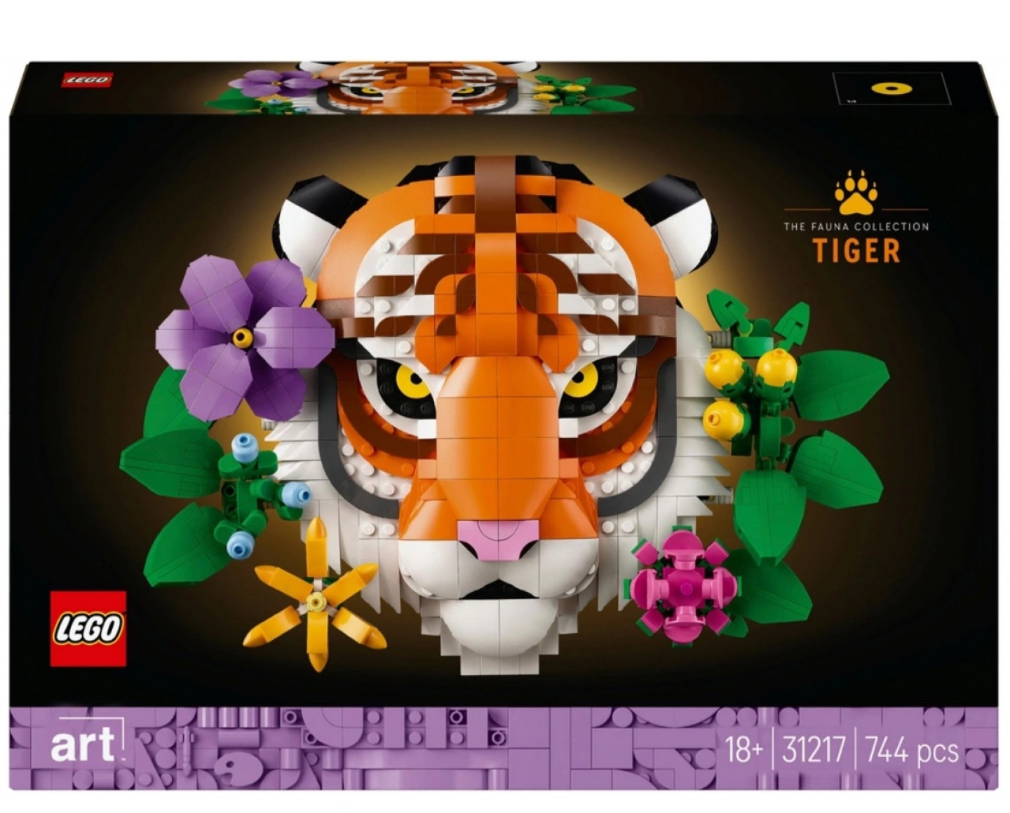Eerste foto’s van LEGO Art 31217 Tiger – krachtige toevoeging aan de Fauna Collection