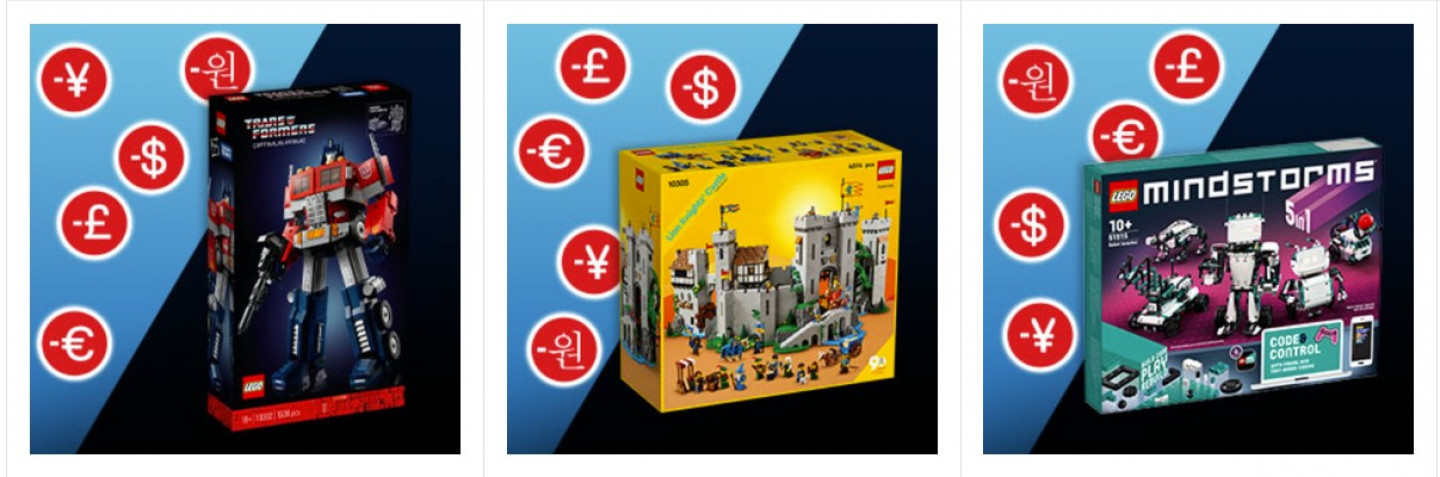 Korting op Leeuwenridders kasteel - 10305 en Optimus Prime - 10302 voor 100 VIP punten