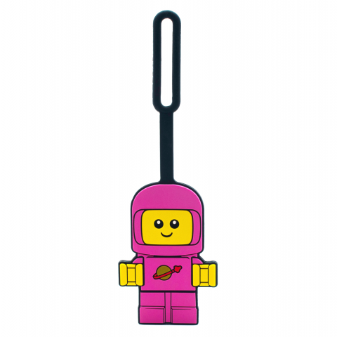 Ruimtebaby bagagelabel – roze