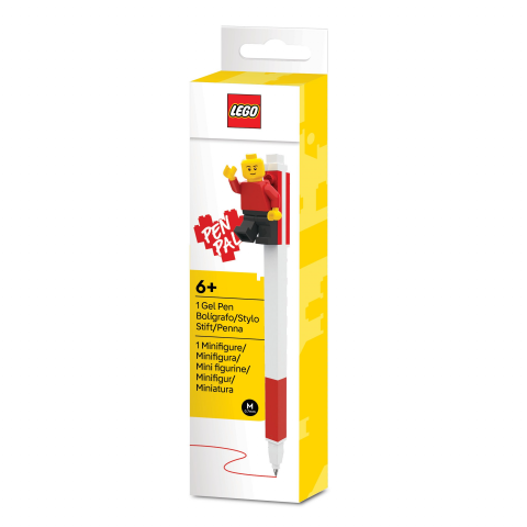 Penvriend gelpen met minifiguur - rood