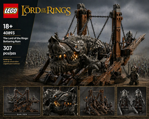 LEGO 40893 The Lord of the Rings: Battering Ram wordt GWP bij LEGO Icons 11377 The Lord of the Rings: Minas Tirith